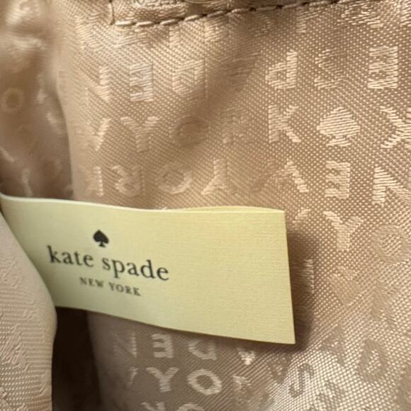 Kate Spade Saffiano Leather Laurel Way Greer Crossbody Bag Ivory/Black - Picture 10 of 11